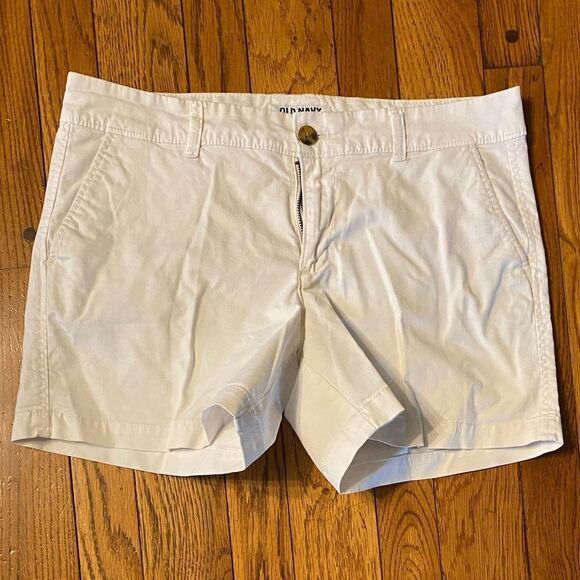 Old navy‎ white flat front chino cotton stretch shorts - Picture 5 of 5